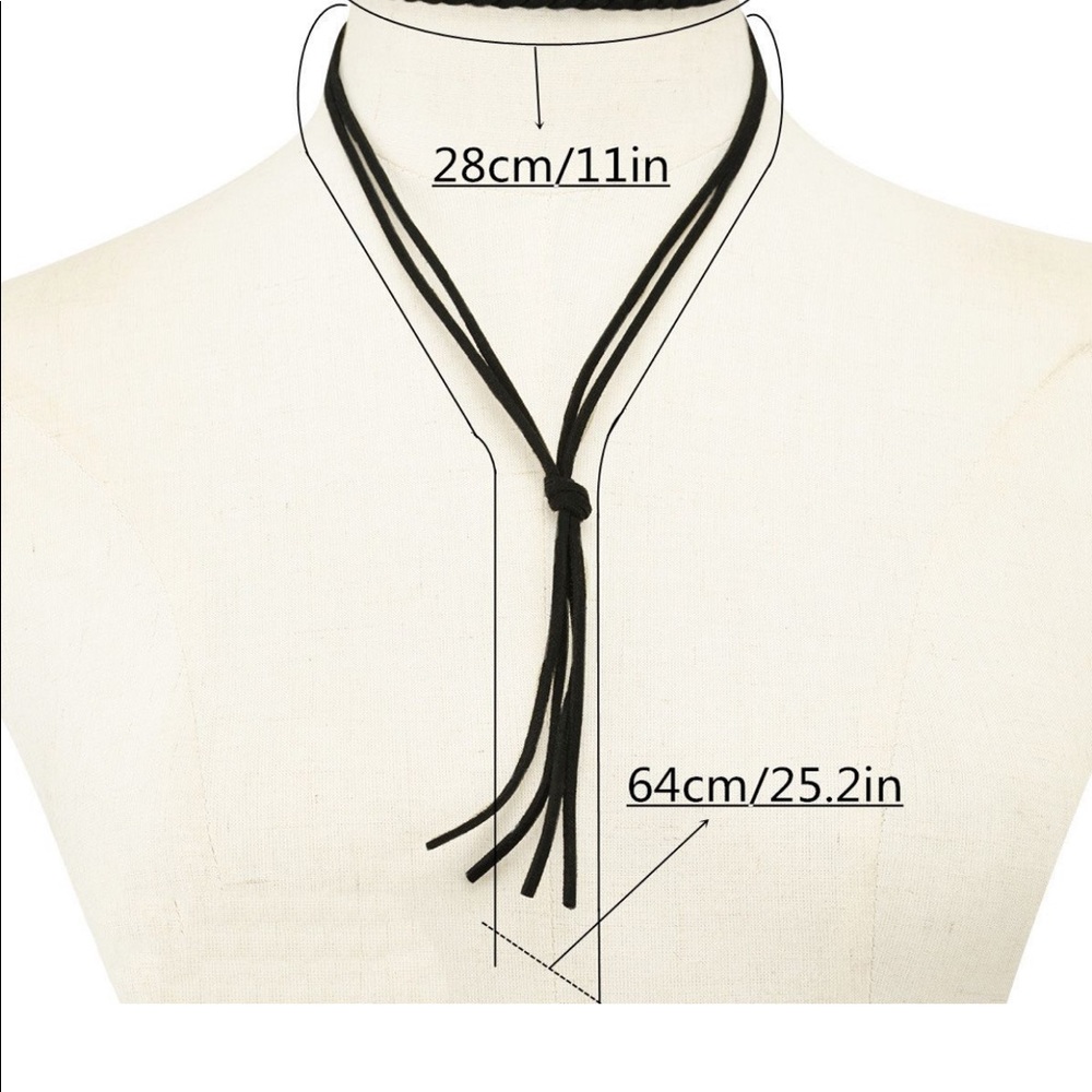 Vegan Faux Leather Necklace - Picture 2 of 3